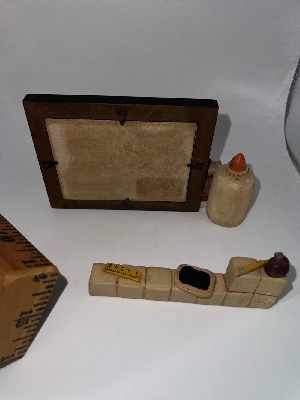 Teacher Desk Decor Set with Ruler Block, Apple & Mini Sign - Picture 9 of 10